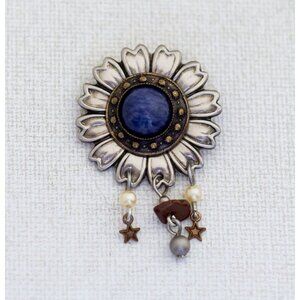 Vintage Night Flower Brooch - A14